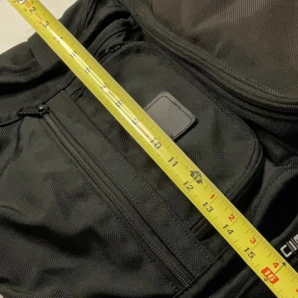 Tumi Alpha or Alpha 3 Men's Backpack, Multi Pockets, Adj Straps. Luggage tag.